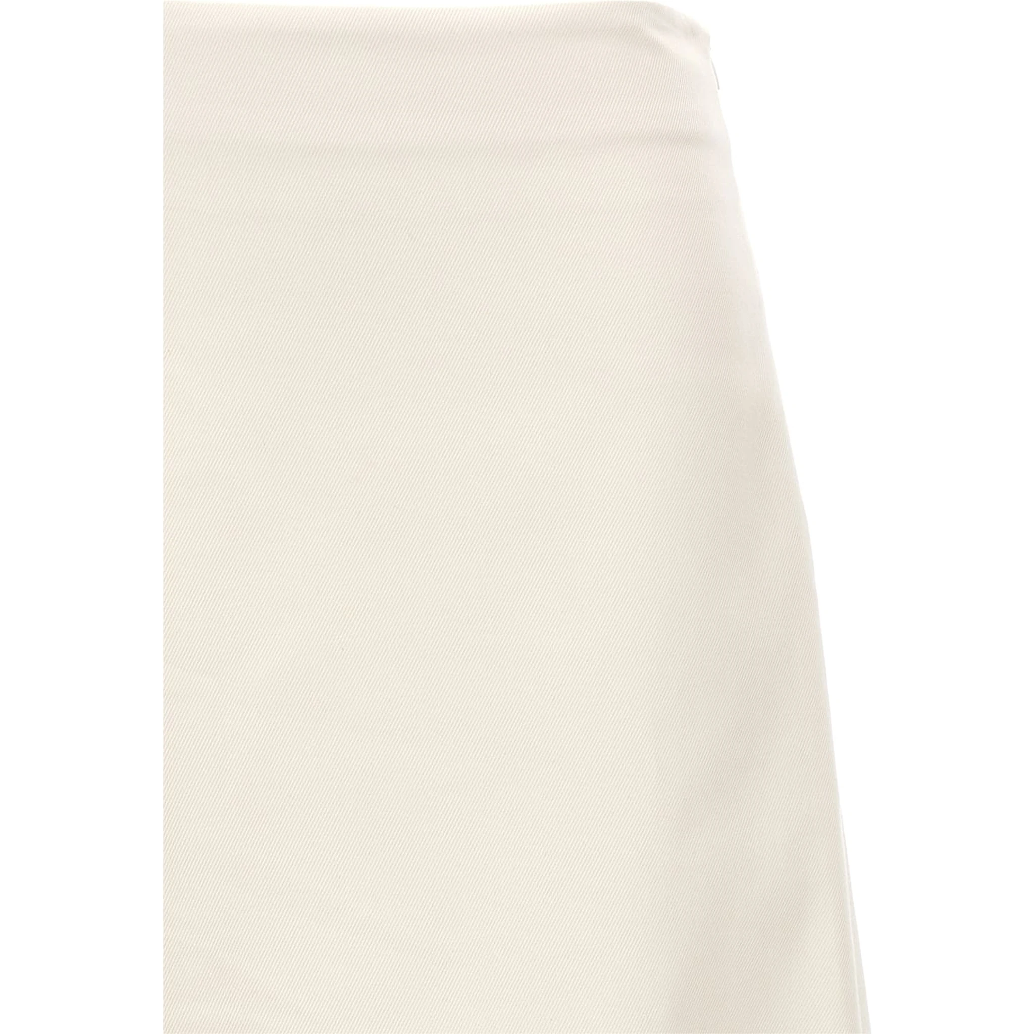 White Cotton Long Skirt