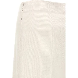 White Cotton Long Skirt