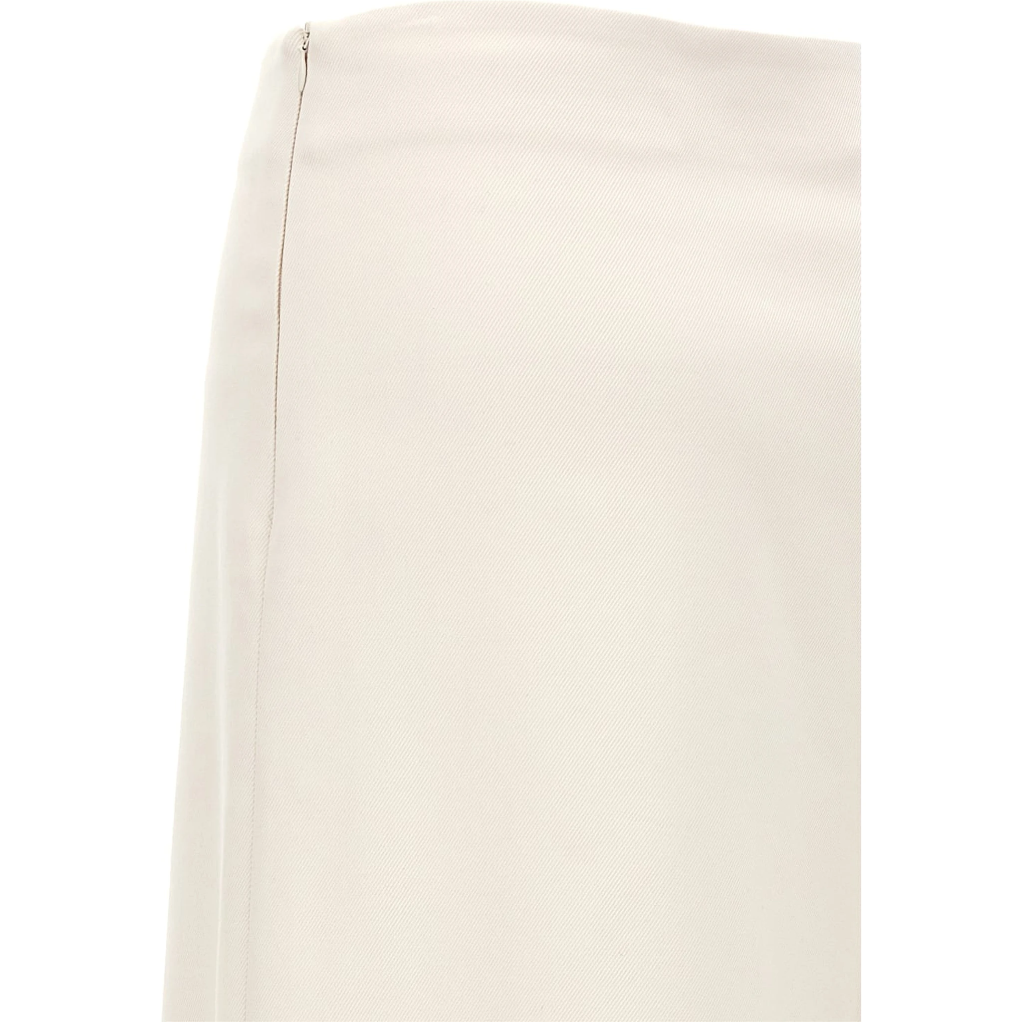 White Cotton Long Skirt