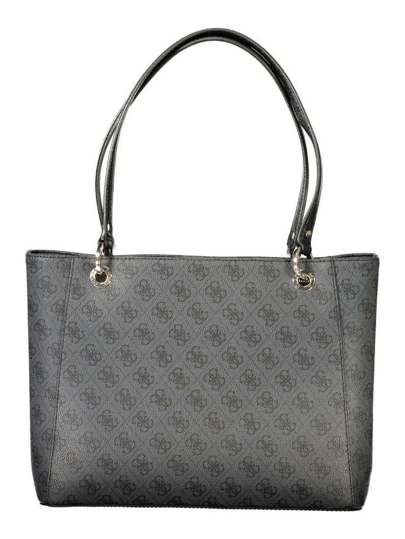 Black Polyethylene Women Handbag