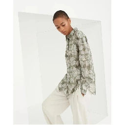 Bicolor Silk Pattern Shirt