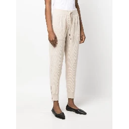 Beige Cashmere Athletic Pants