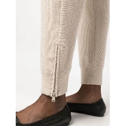 Beige Cashmere Athletic Pants