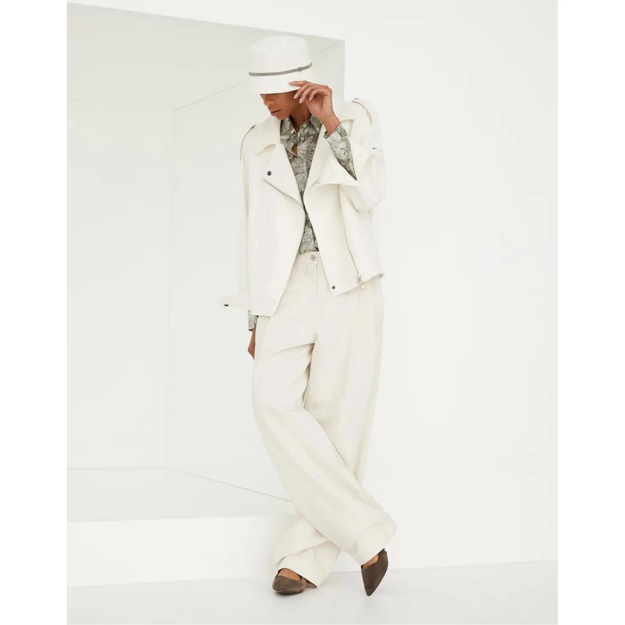 Bicolor Silk Pattern Shirt