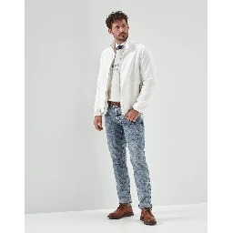 Beige Cotton Full-Length Jacket