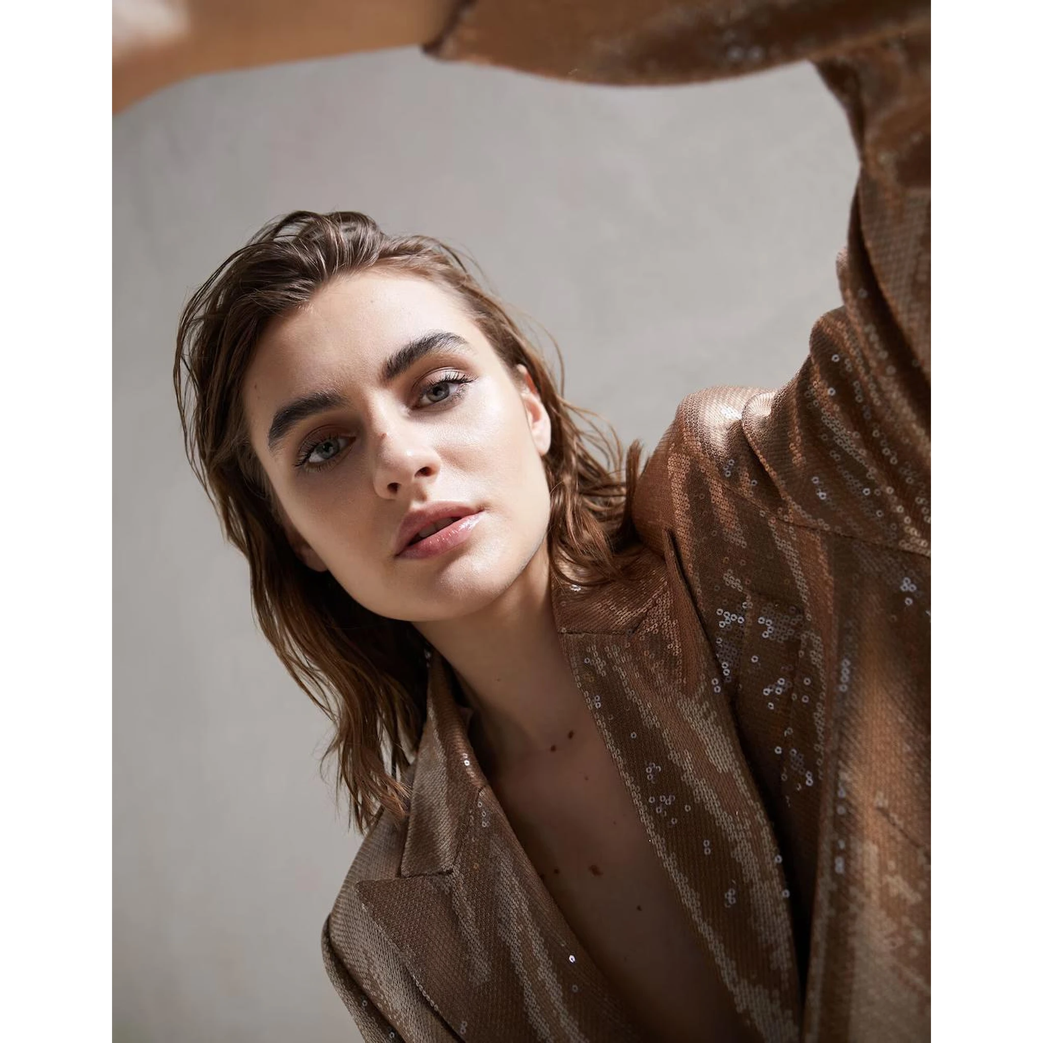 Beige Acetate Blazer