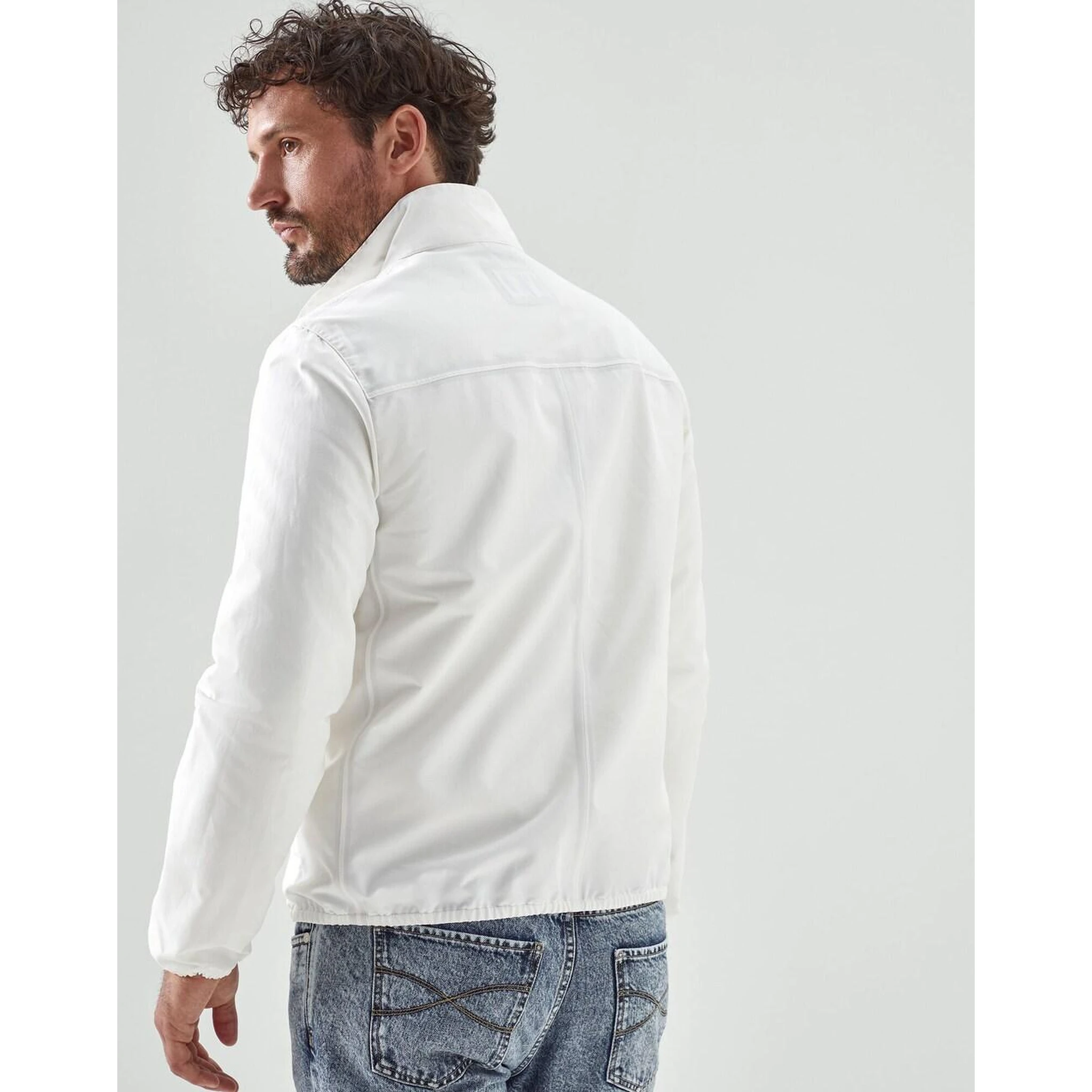 Beige Cotton Full-Length Jacket