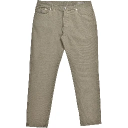 Green Cotton Straight-Leg Jeans