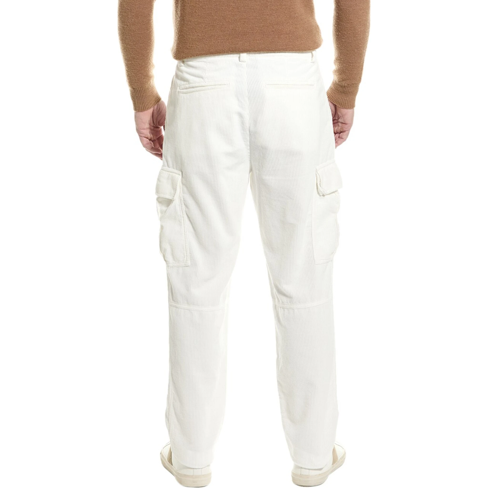 White Cotton Cargo Pants