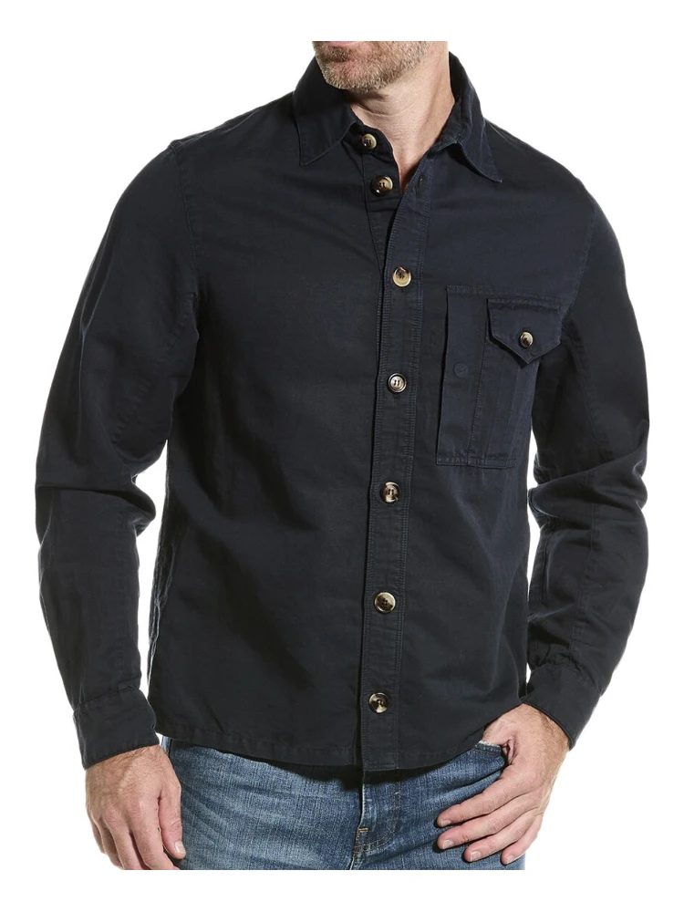 Blue Linen Sweatshirt