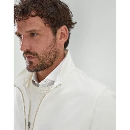 Beige Cotton Full-Length Jacket