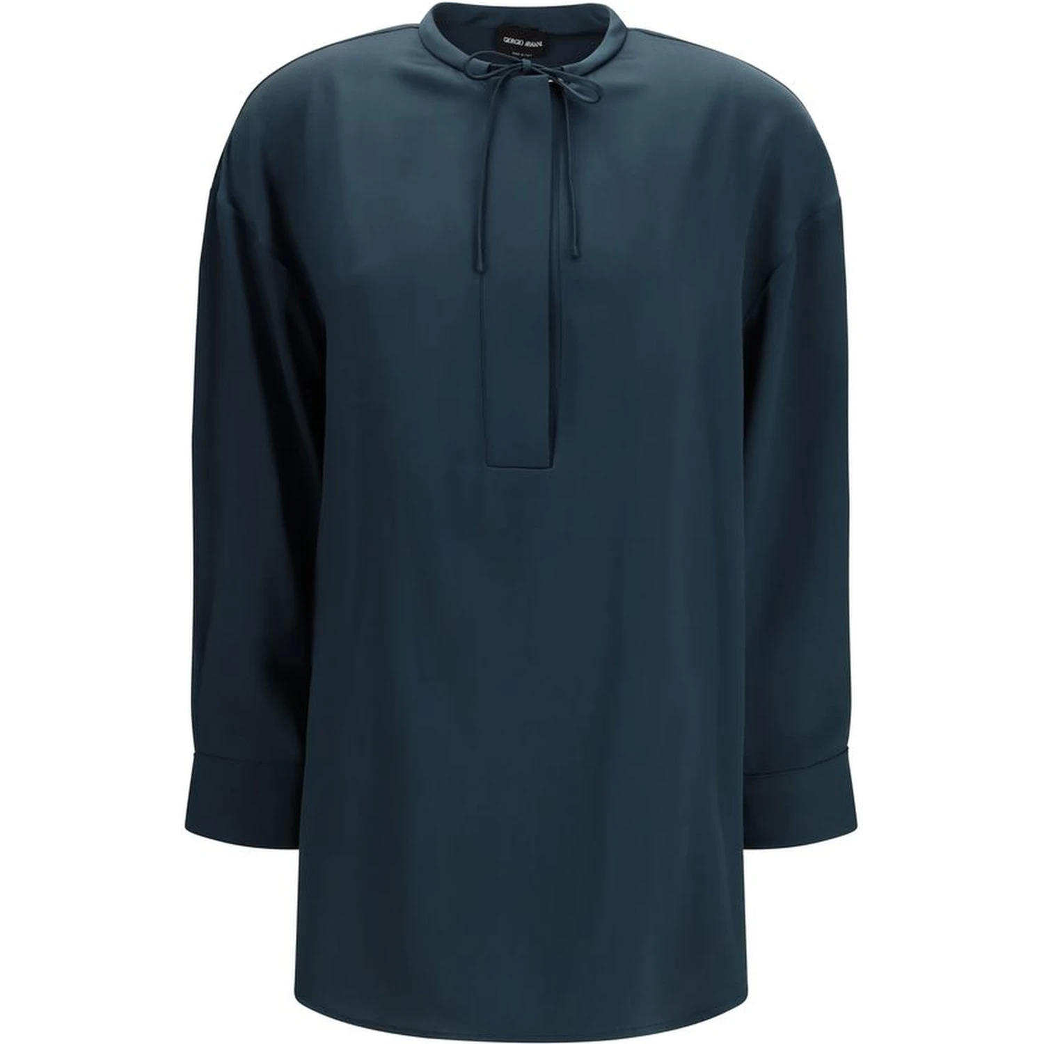 Blue Silk Blouse