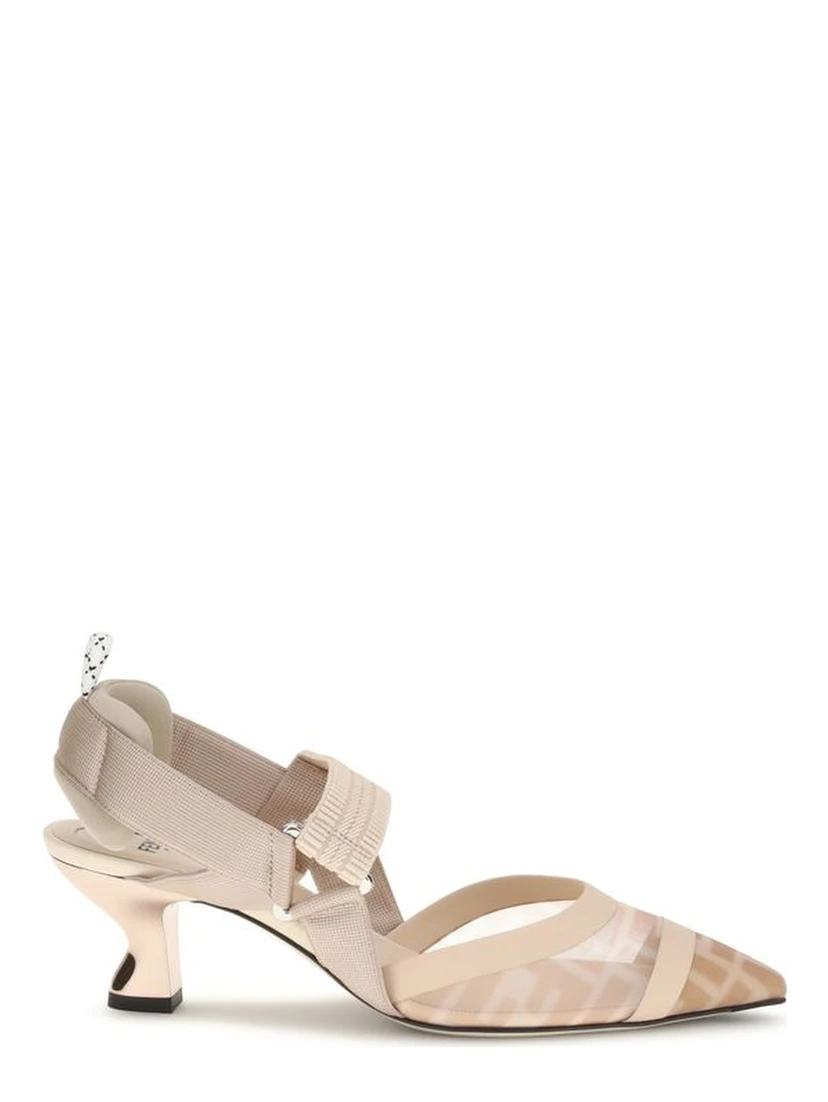 Beige Nylon Lace-Up