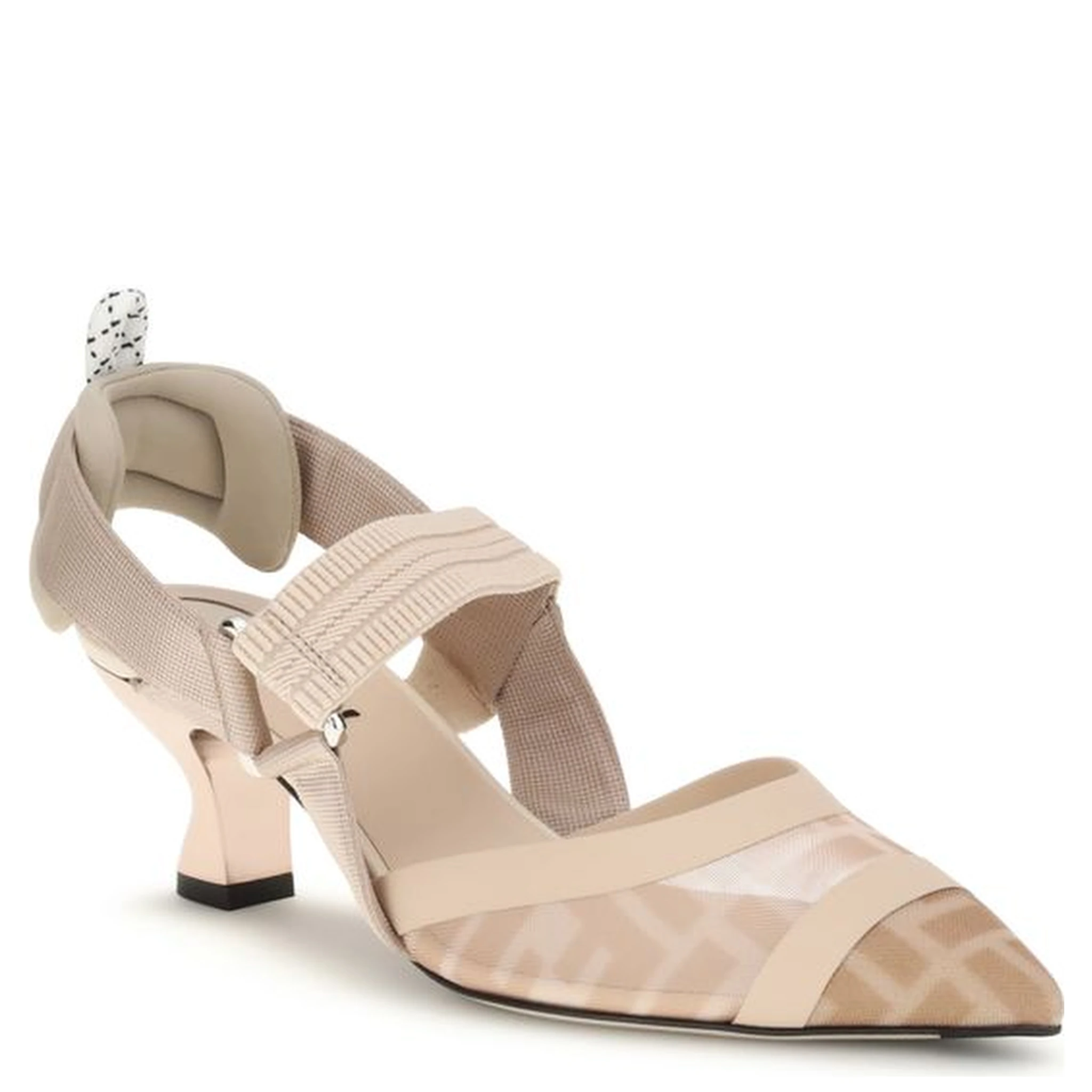 Beige Nylon Lace-Up