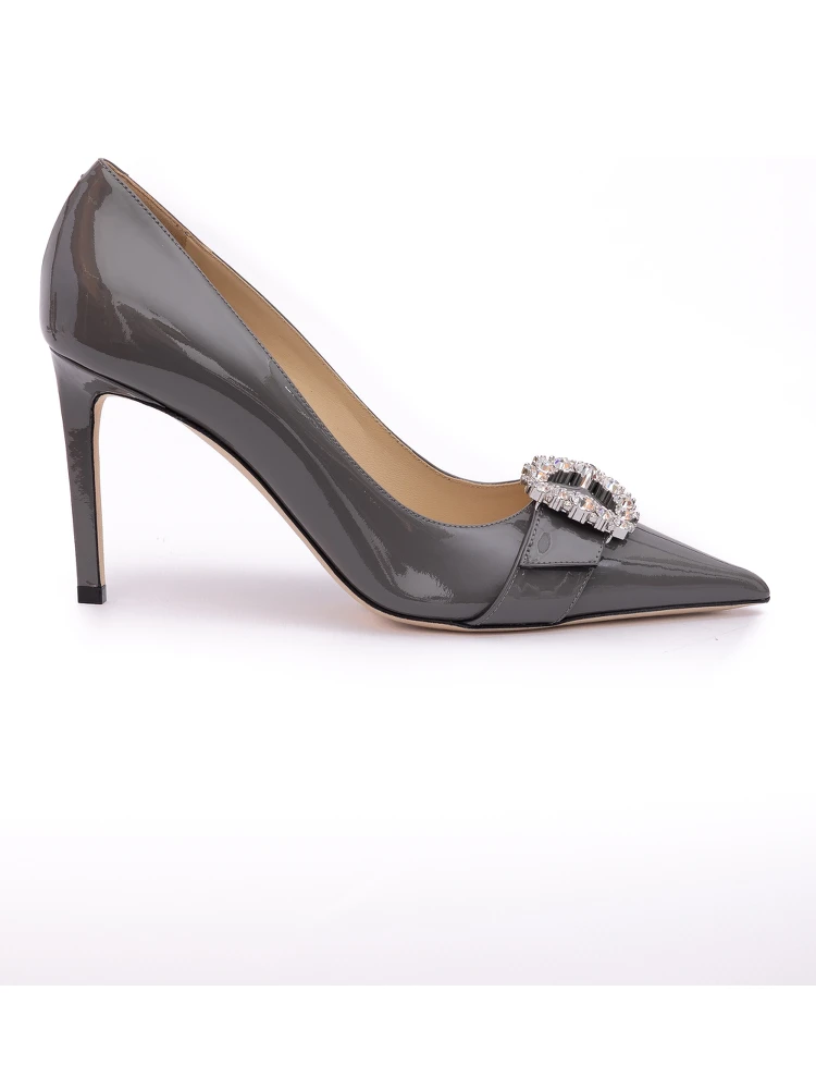 Storm Grey Patent Leather Chery 85 Pumps