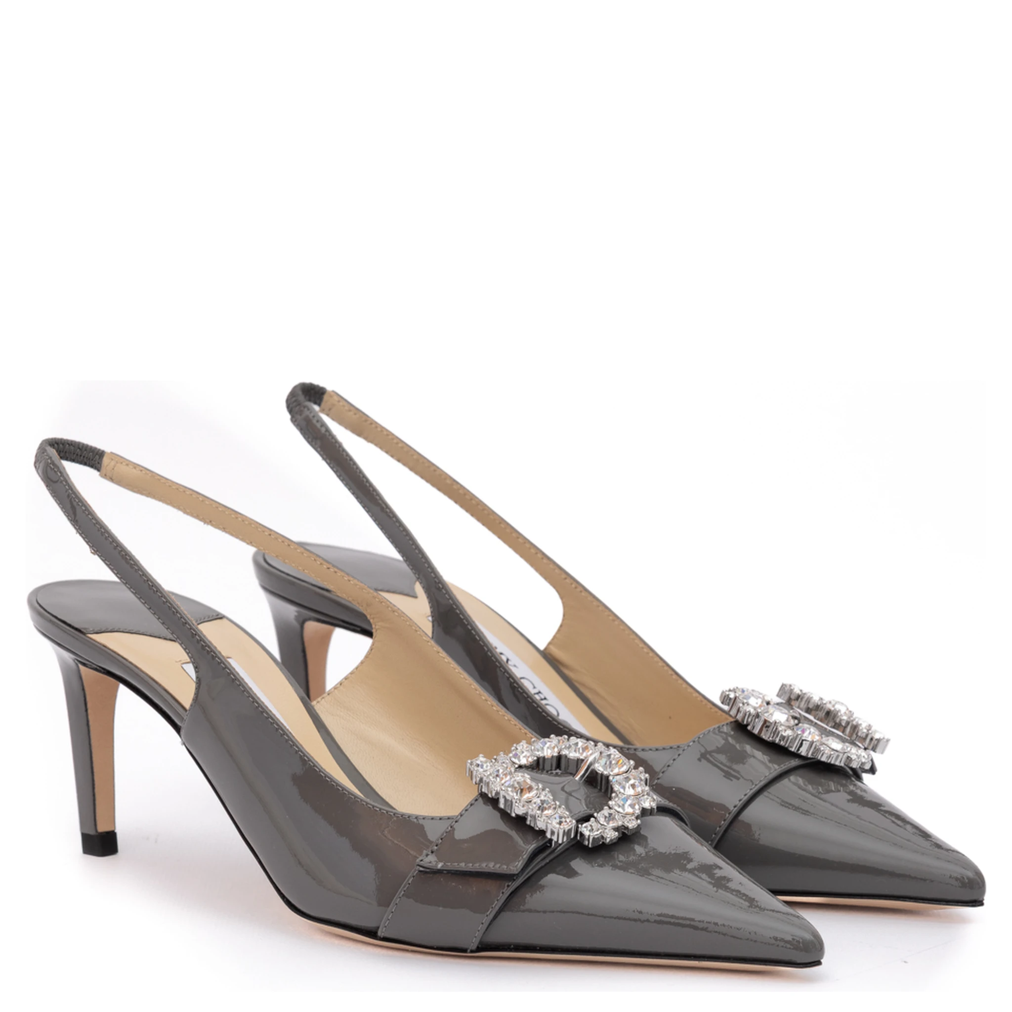 Storm Grey Patent Leather Chery SB 65 Pumps