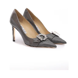 Storm Grey Patent Leather Chery 85 Pumps