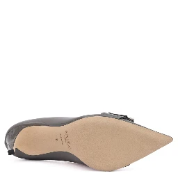 Storm Grey Patent Leather Chery 85 Pumps