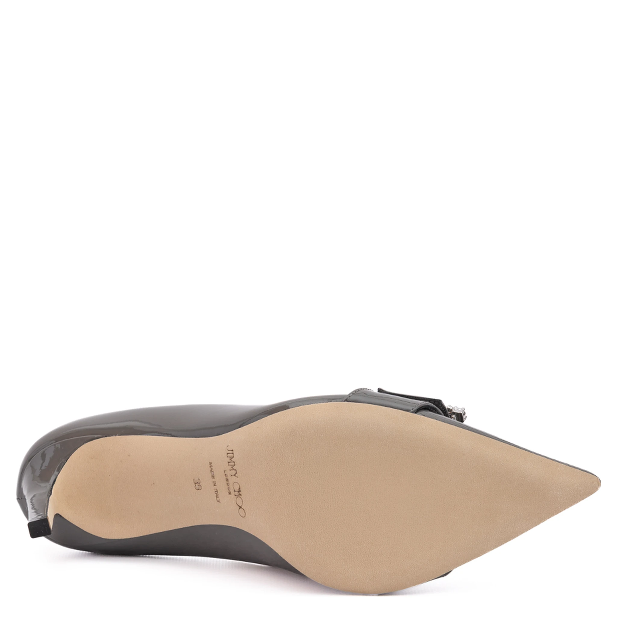 Storm Grey Patent Leather Chery 85 Pumps