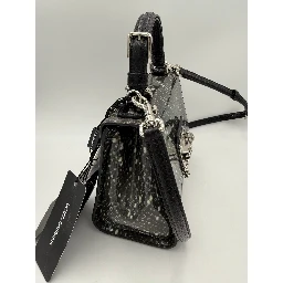 DOLCE & GABBANA Monica Python and Patent Handbag