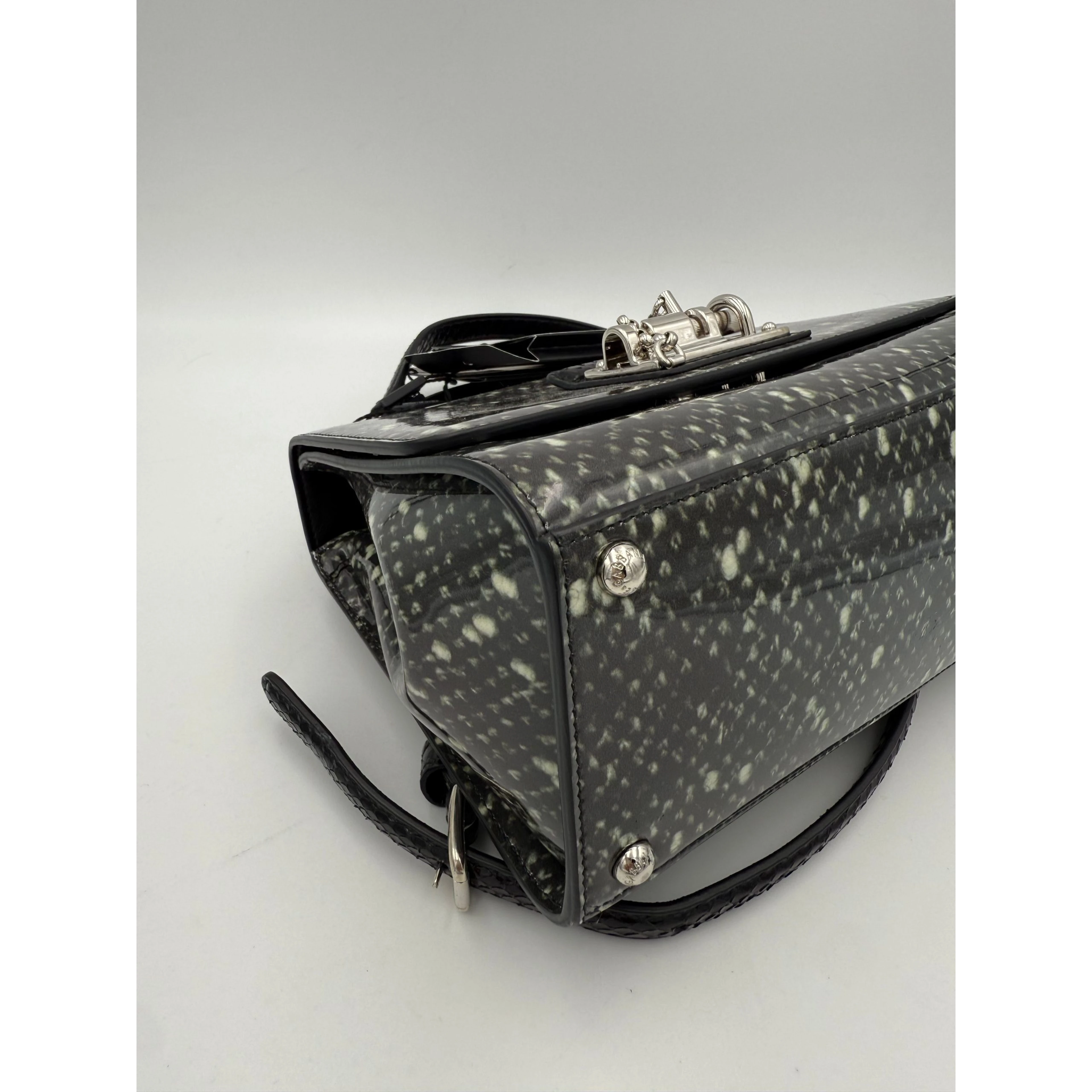 DOLCE & GABBANA Monica Python and Patent Handbag