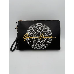 VERSACE LA MEDUSA Signature Leather Clutch
