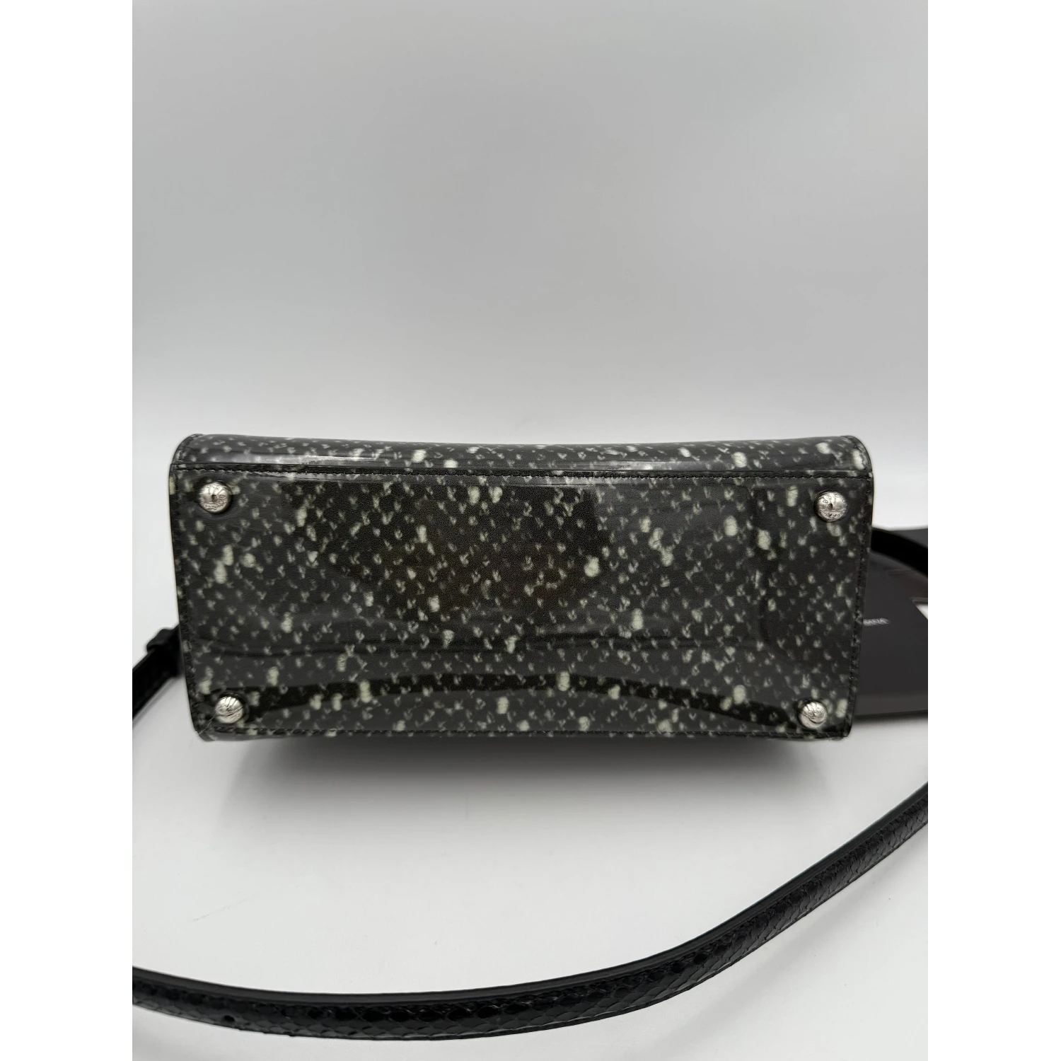 DOLCE & GABBANA Monica Python and Patent Handbag