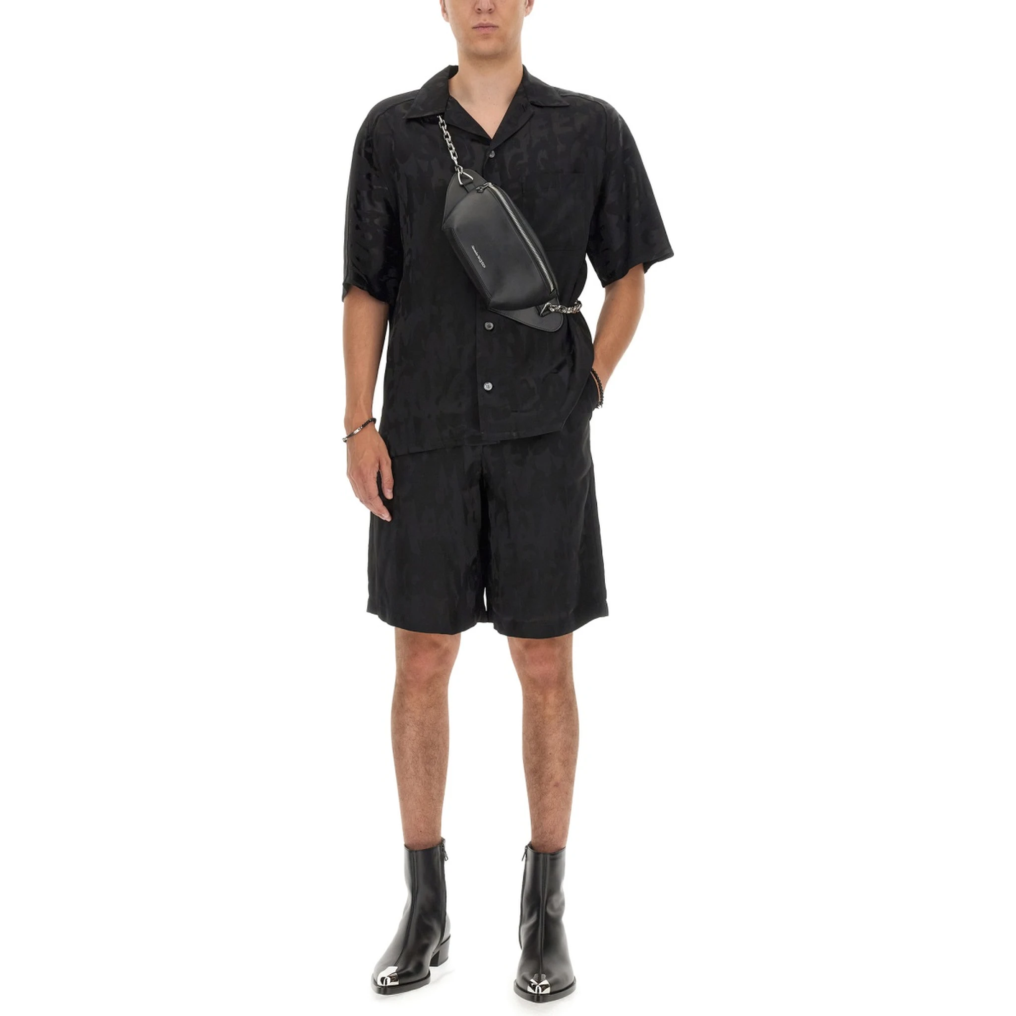 VISCOSE BERMUDA SHORTS