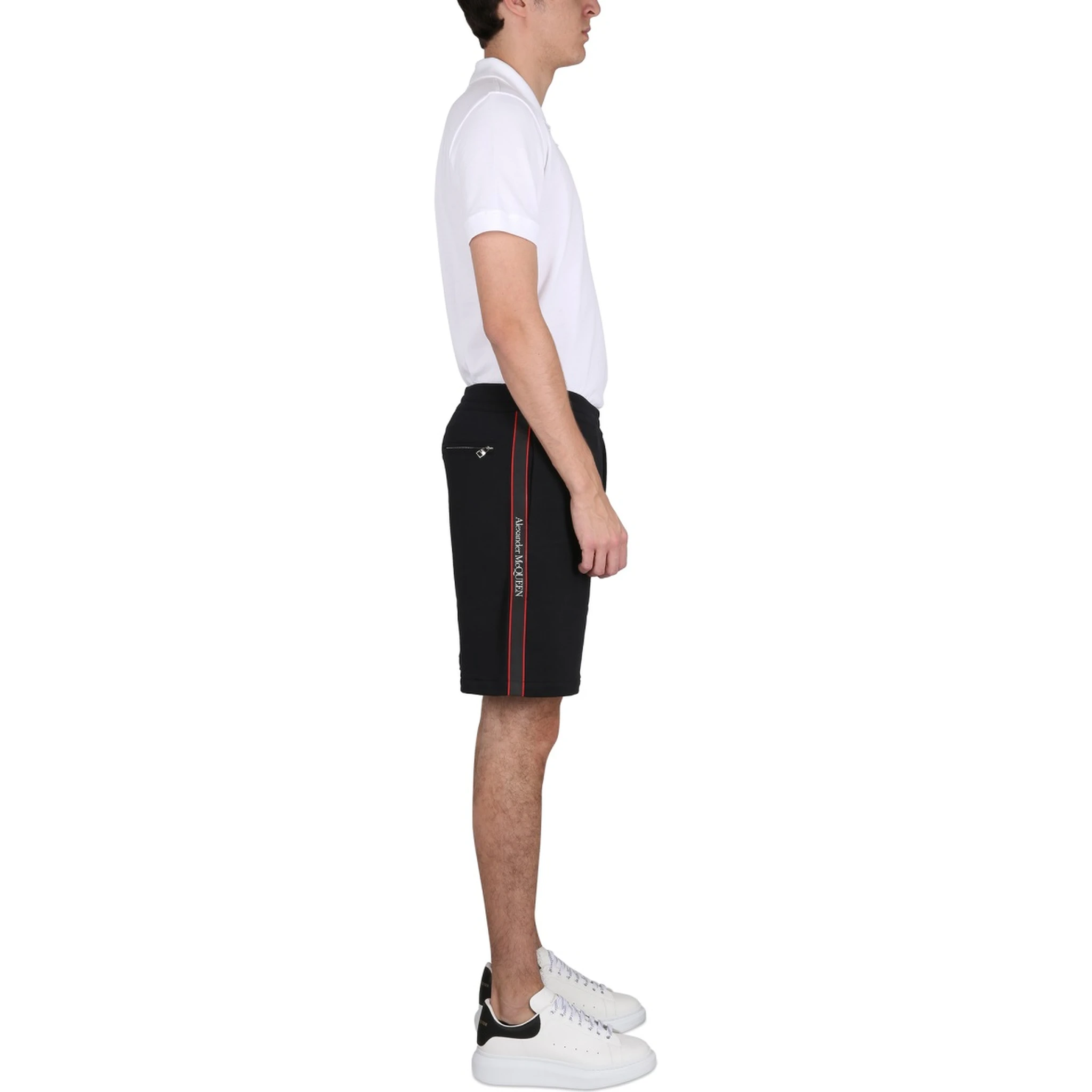 BERMUDA SHORTS WITH SELVEDGE LOGO BAND