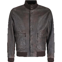 GIUBBOTTO BOTTONI BORDI MAGLIA PELLE INVECC