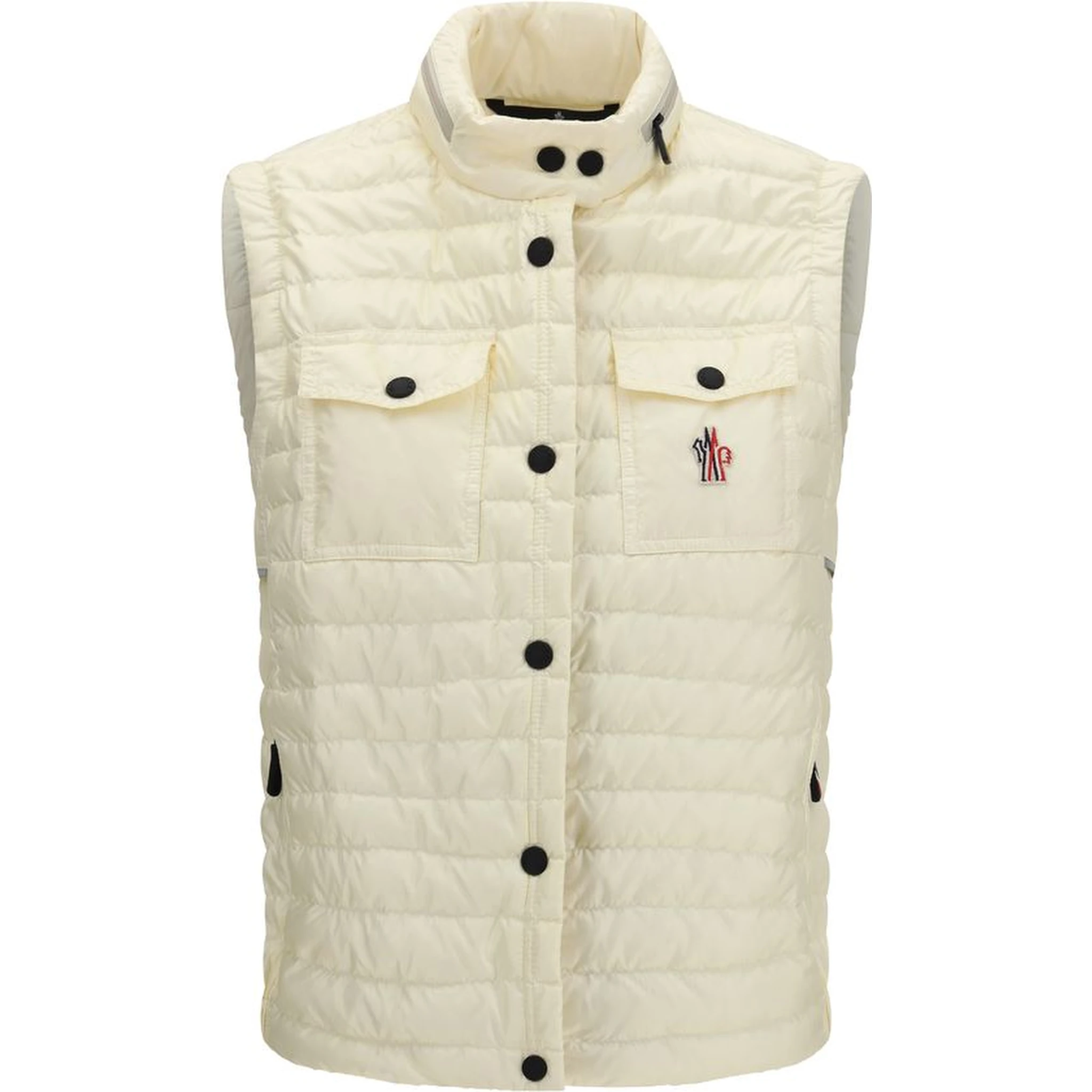 Beige Polyamide Sleveless Jacket