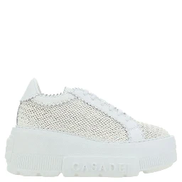 White Other Fibres Platform Sneakers