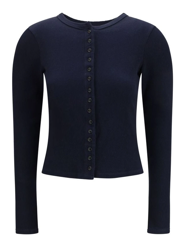 Blue Cotton Cardigan