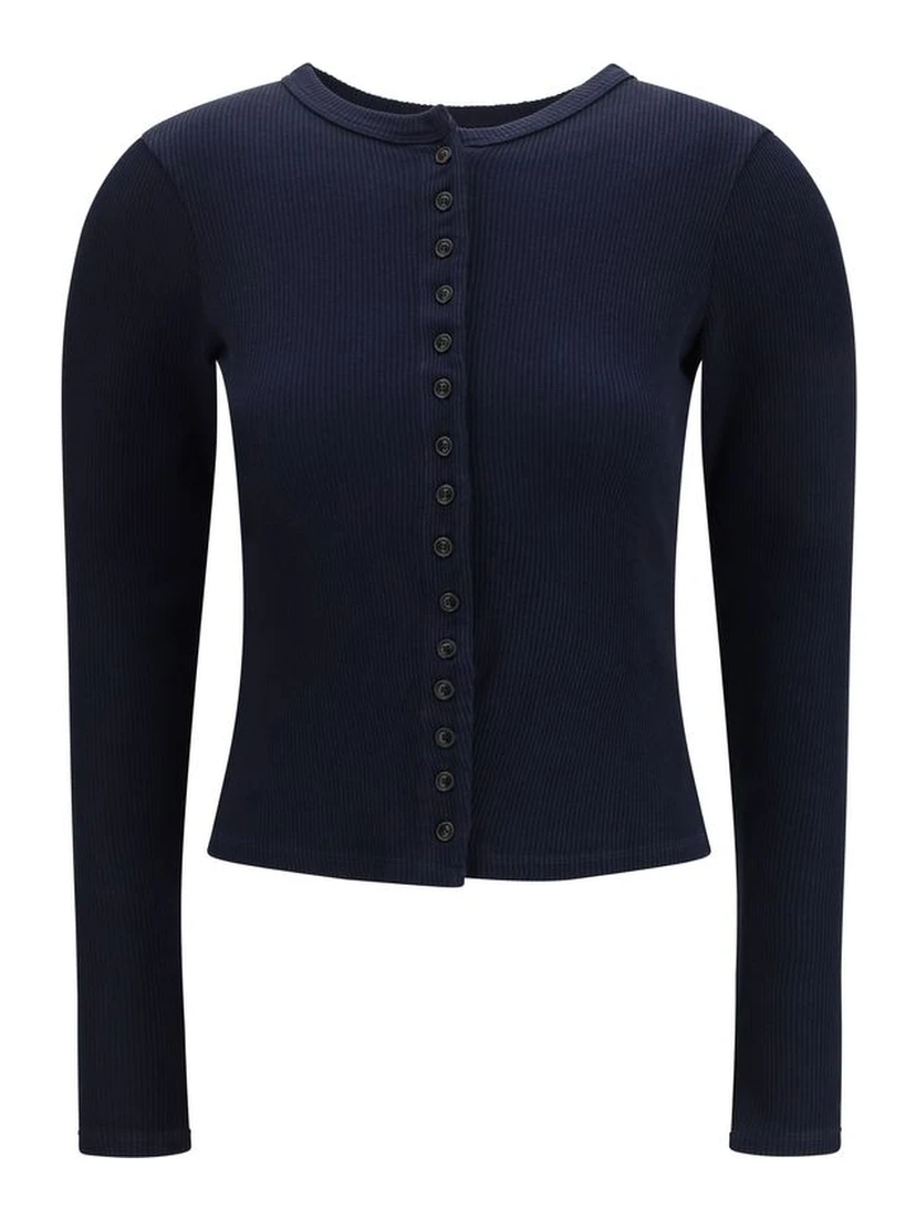 Blue Cotton Cardigan