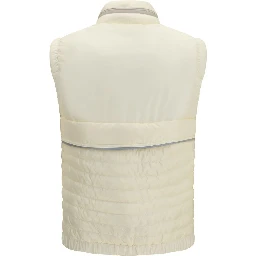 Beige Polyamide Sleveless Jacket