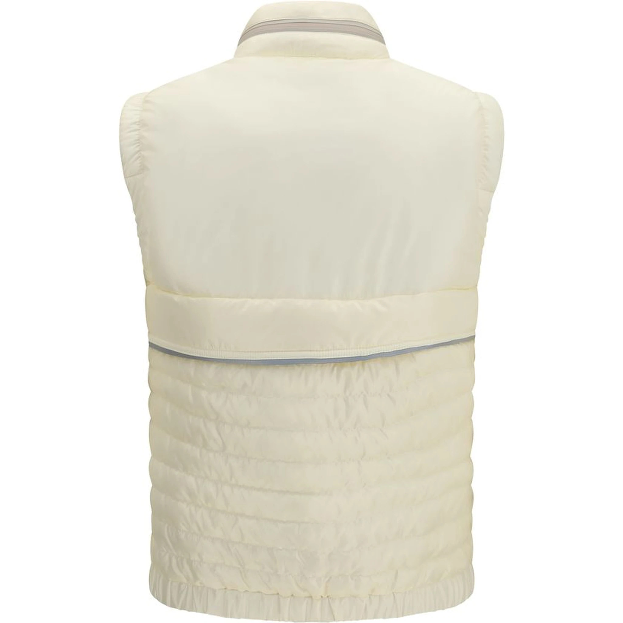 Beige Polyamide Sleveless Jacket