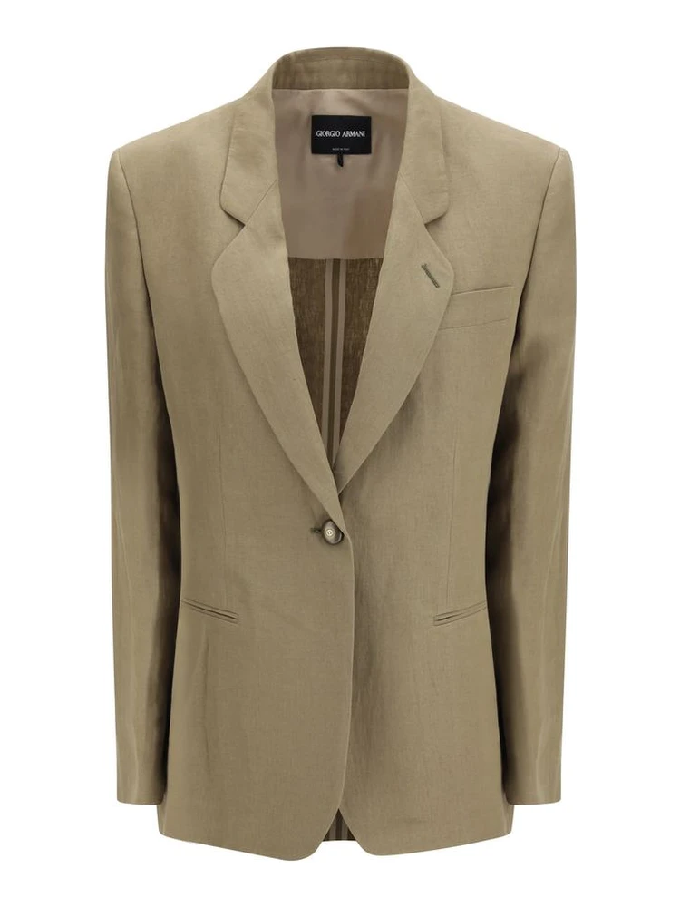 Brown Linen Coat