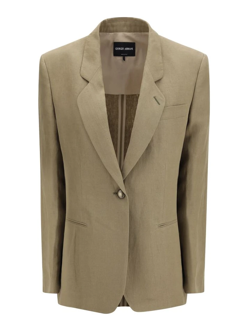 Brown Linen Coat