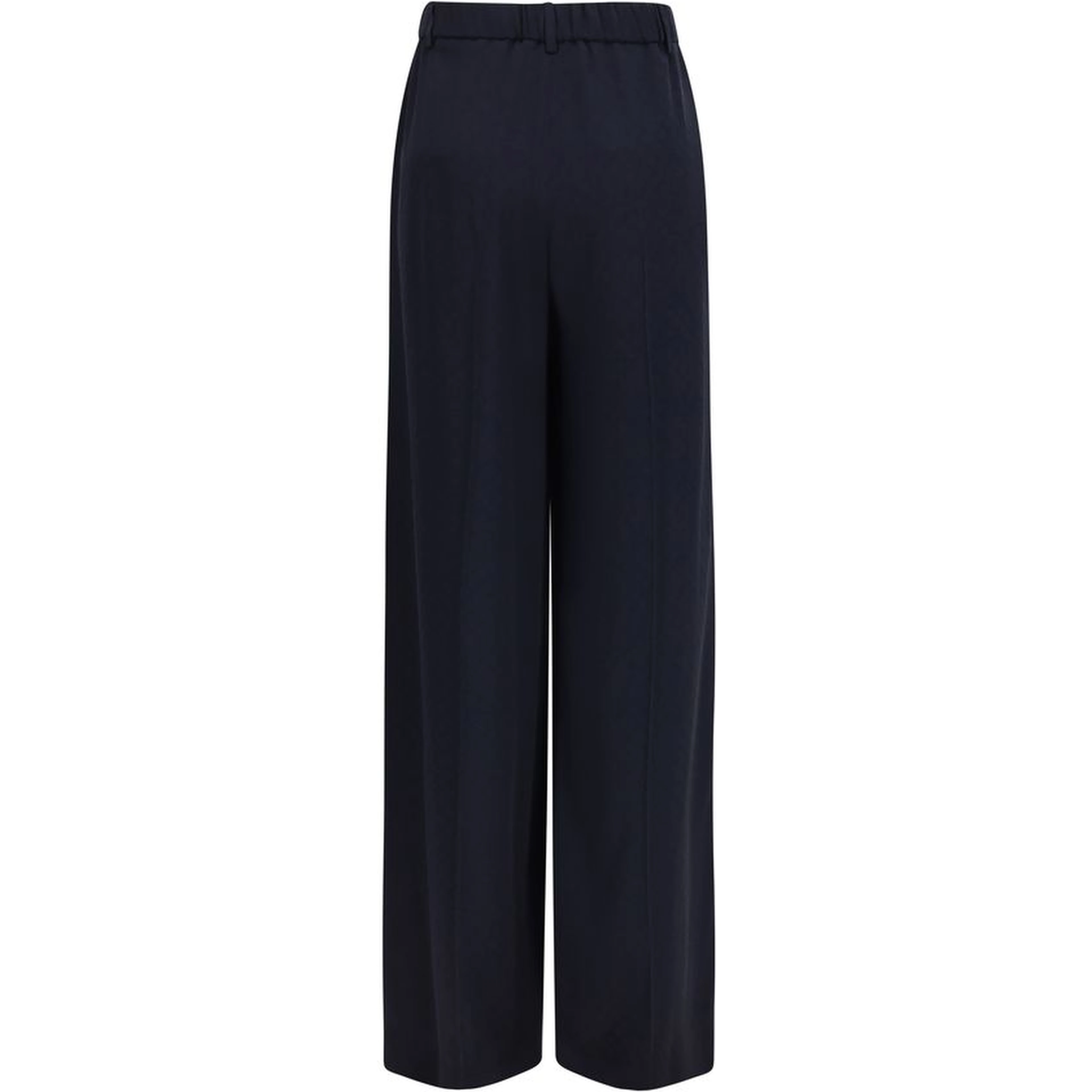 Blue Viscose Casual Pants