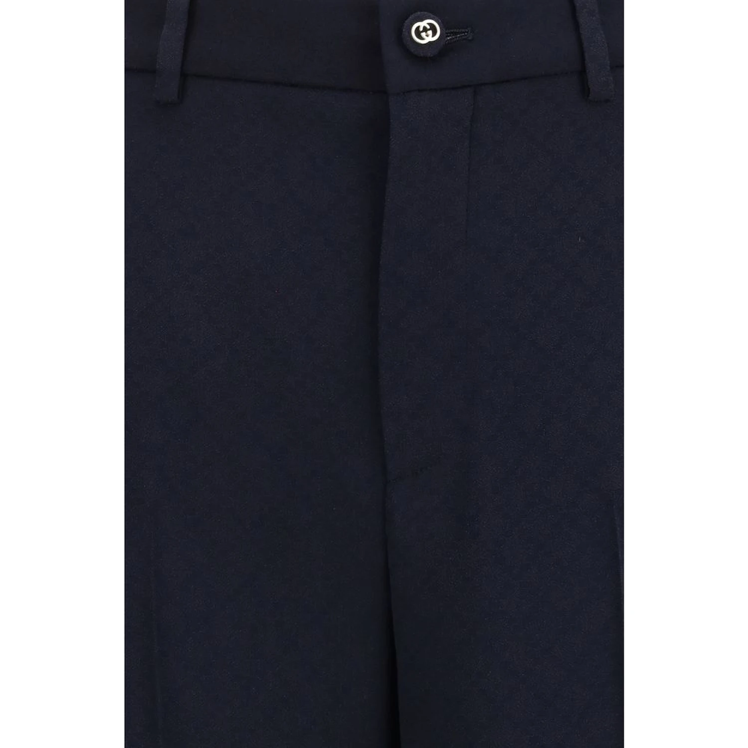 Blue Viscose Casual Pants