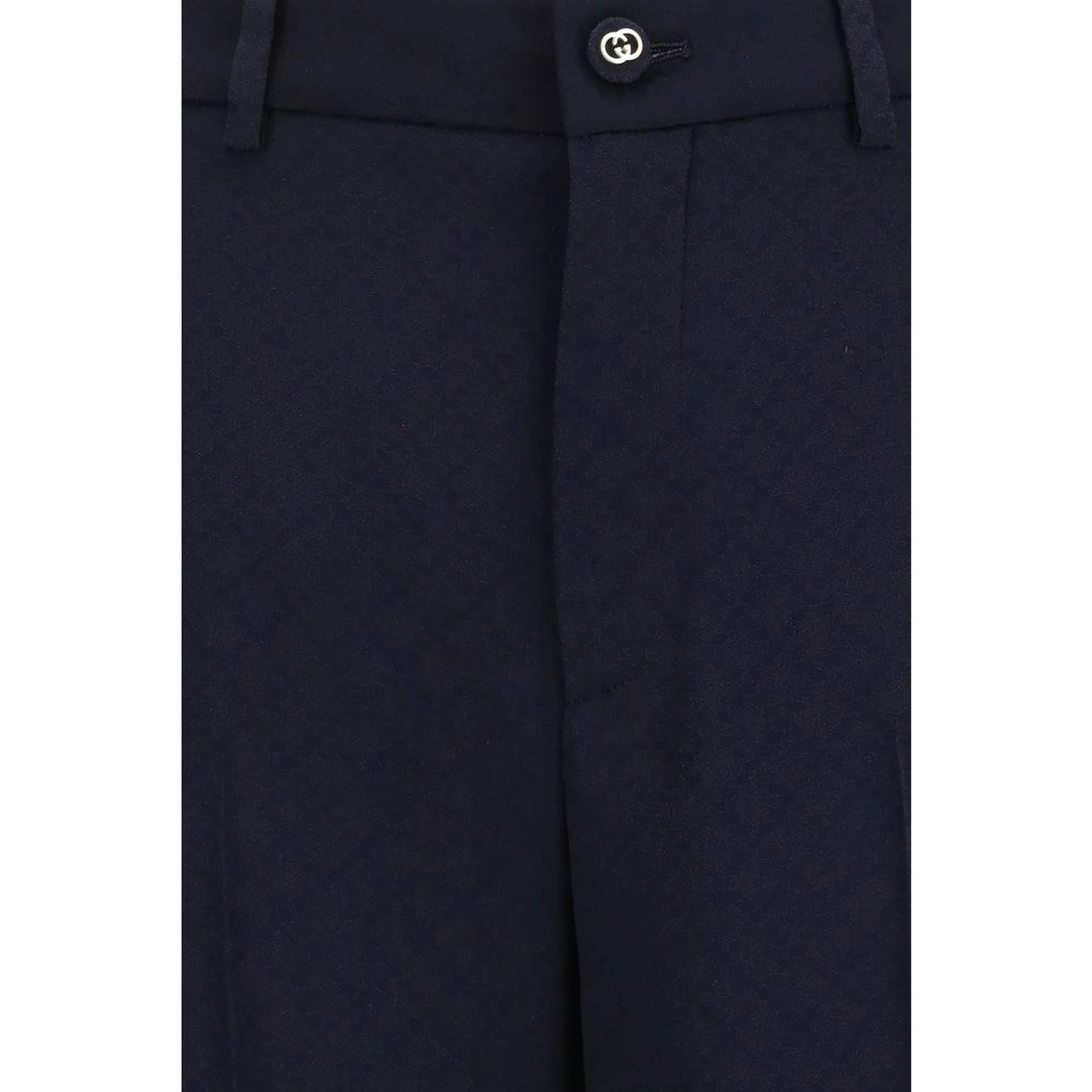Blue Viscose Casual Pants