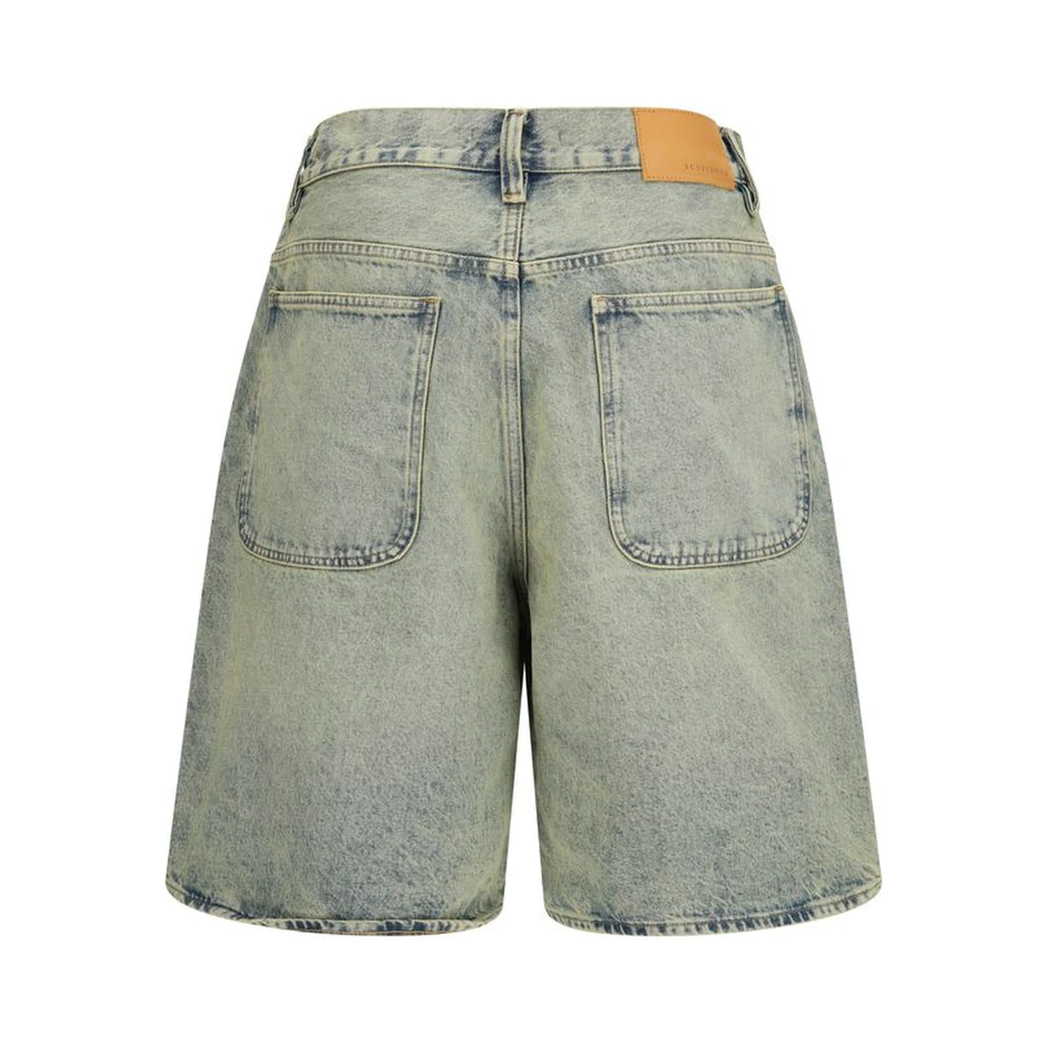 Blue Cotton Bermuda Shorts