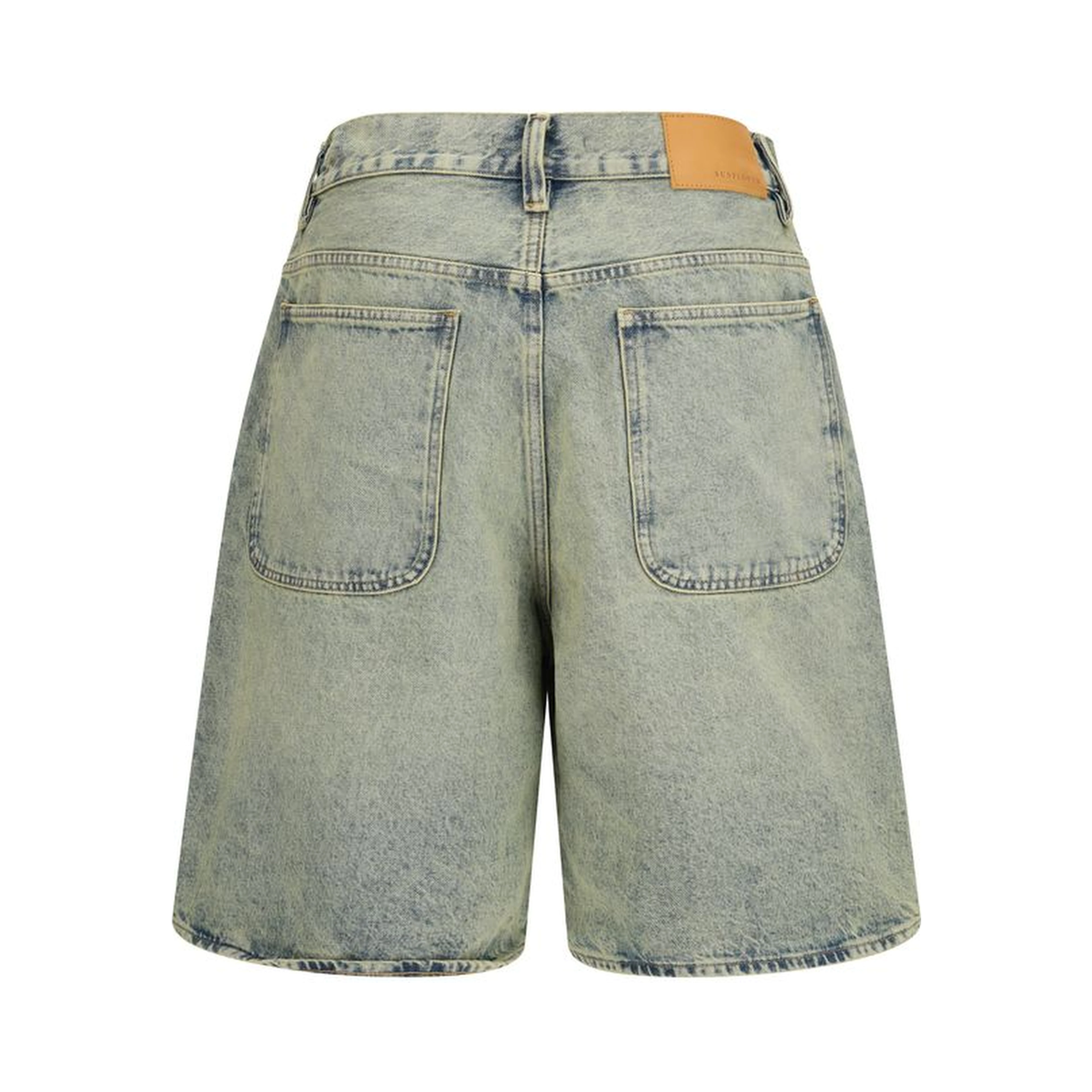 Blue Cotton Bermuda Shorts