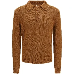 Brown Cotton Polo Shirt