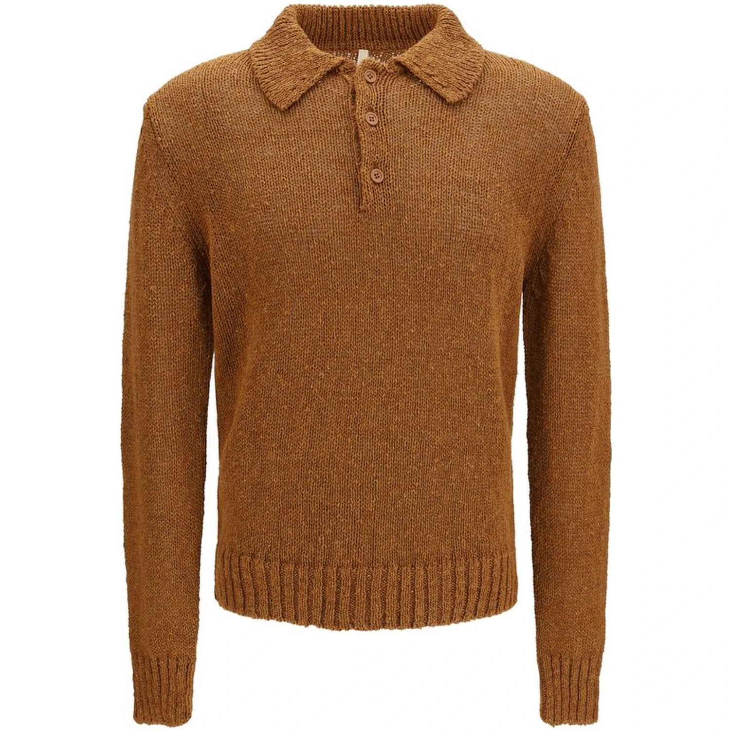 Brown Cotton Polo Shirt