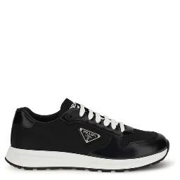 Black Recycled Polyamide Athletic Sneakers