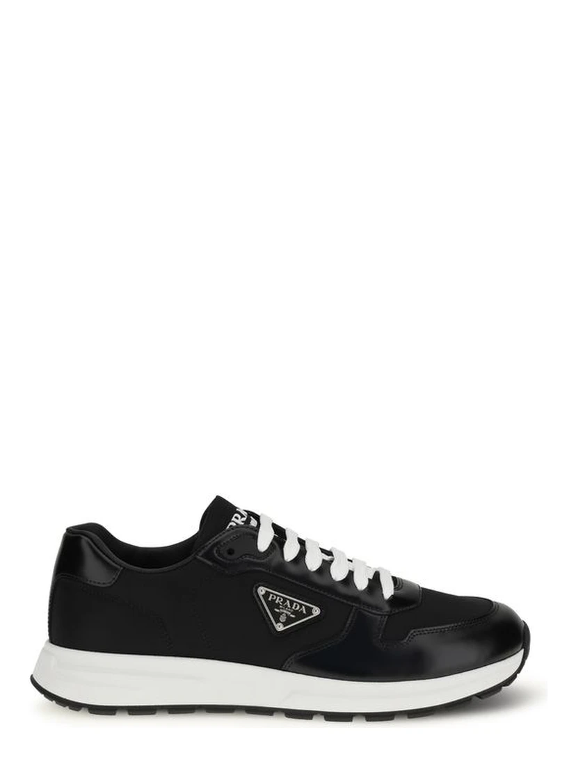Black Recycled Polyamide Athletic Sneakers