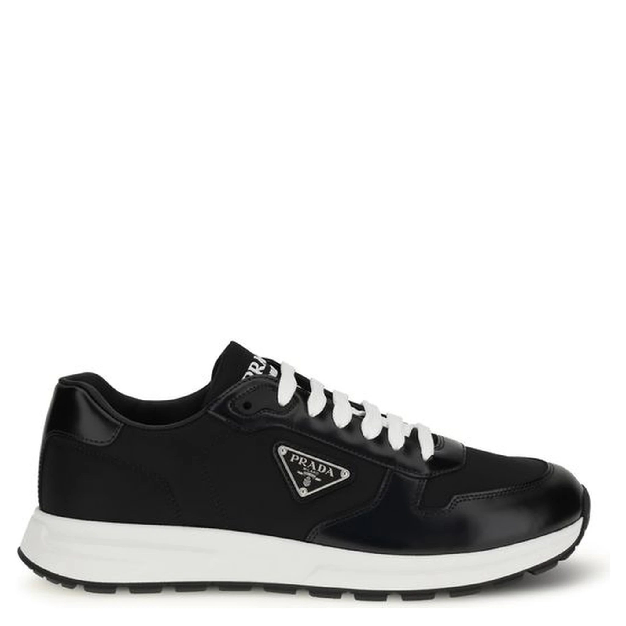 Black Recycled Polyamide Athletic Sneakers