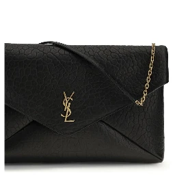 حقيبة كتف من جلد الخروف الأسود (Ovis Aries Aries)