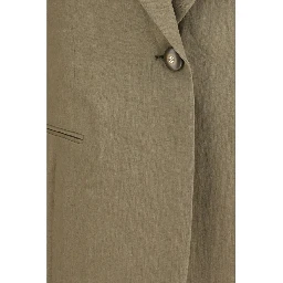 Brown Linen Coat
